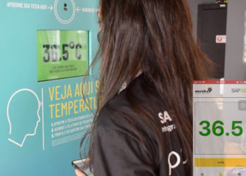 Totem para medição de temperatura em real-time : um dos recursos IoT oferecidos aos participantes