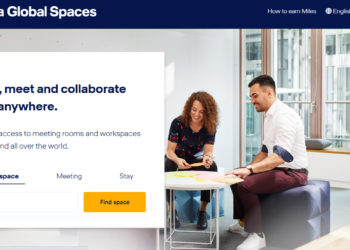 O Lufthansa Global Spaces permite a reserva de espaço de trabalho, salas de reunião e hotéis. Foto: Site Lufthansa